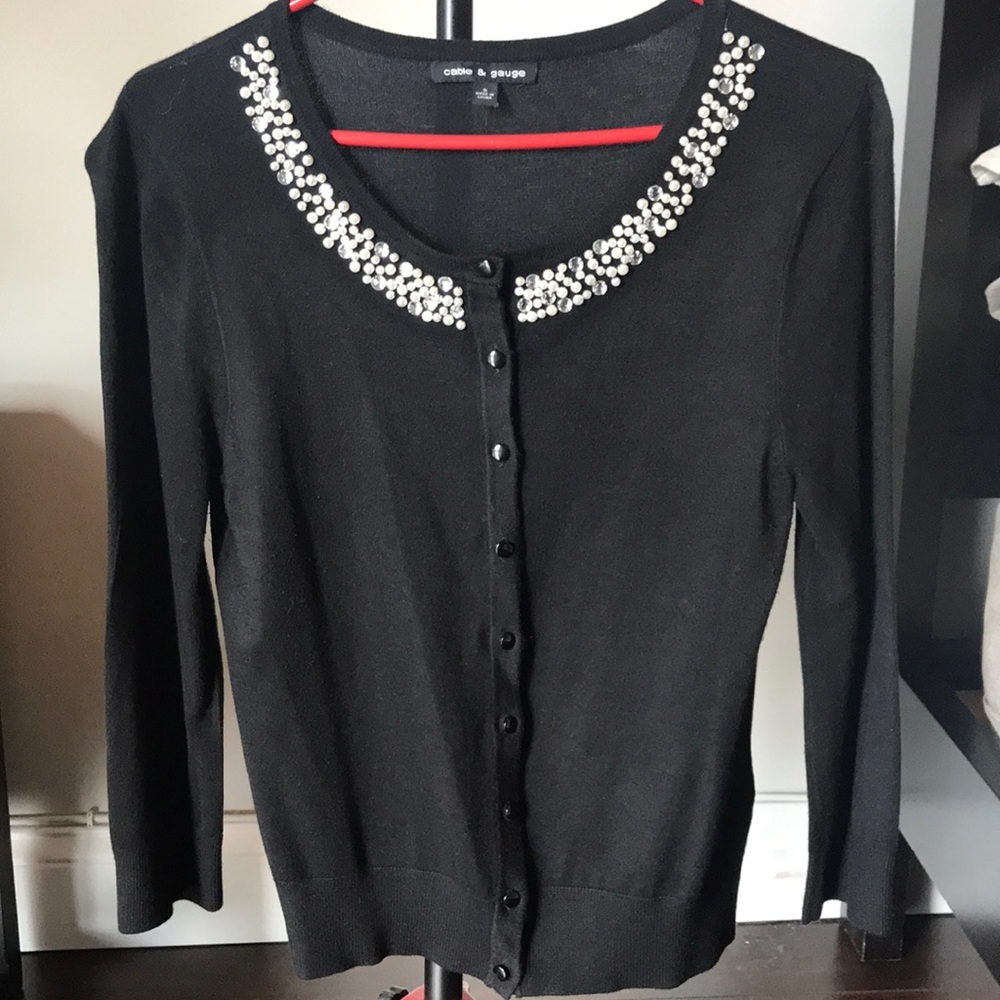 Black cardigan